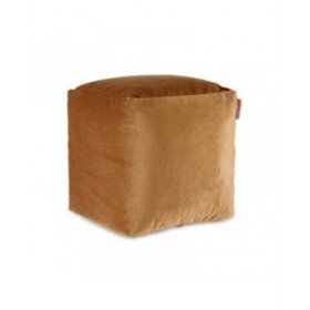 Puff Velluto Beige 30 x 30 x 30 cm (4 Unità)