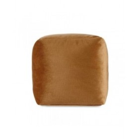 Puff Velluto Beige 30 x 30 x 30 cm (4 Unità)