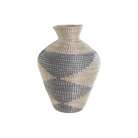 Vaso DKD Home Decor Azzurro Naturale Mediterraneo 35 x 35 x 50 cm