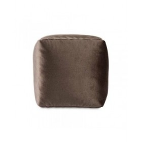 Puff Velluto Grigio 30 x 30 x 30 cm (4 Unità)
