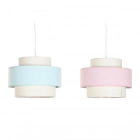 Lampadario DKD Home Decor 40 x 40 x 30 cm Verde Rosa chiaro 50 W (2 Unità)