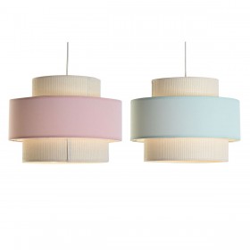 Lampadario DKD Home Decor 40 x 40 x 30 cm Verde Rosa chiaro 50 W (2 Unità)