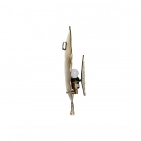 Lampada da Parete DKD Home Decor 21 x 10 x 46 cm Alluminio Bronce 220 V 50 W Foglia della pianta