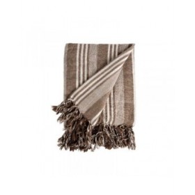 Foulard Multiuso Righe 235 x 205 cm Bianco Beige (8 Unità)