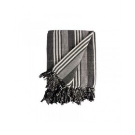 Foulard Multiuso Righe 235 x 205 cm Bianco Grigio (8 Unità)
