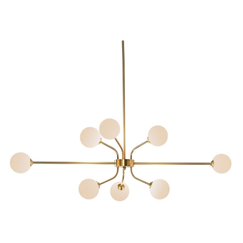 Lampadario DKD Home Decor Bianco Dorato Metallo Cristallo 9 W 110 x 38 x 38 cm