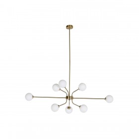 Lampadario DKD Home Decor Bianco Dorato Metallo Cristallo 9 W 110 x 38 x 38 cm